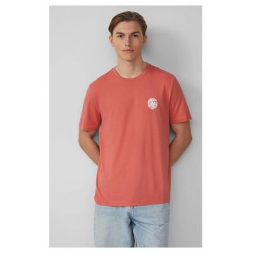 Q/S by s.Oliver Tricou barbati cu imprimeu - decolteu la baza gatului - Regular fit - Roz pudrat -