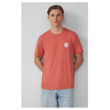 Q/S by s.Oliver Tricou barbati cu imprimeu - decolteu la baza gatului - Regular fit - Roz pudrat -