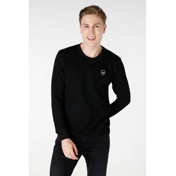 Tricou Cu Maneca Lunga De Barbati Negru Regular Fit Cl1065597 8683197791184