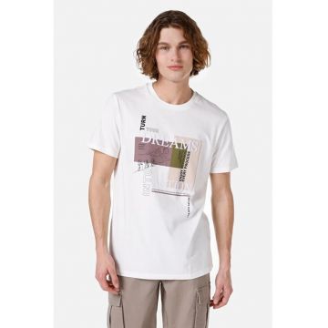 Tricou Cu Maneca Scurta De Barbati Alb Regular Fit Cl1066842 8684112001203