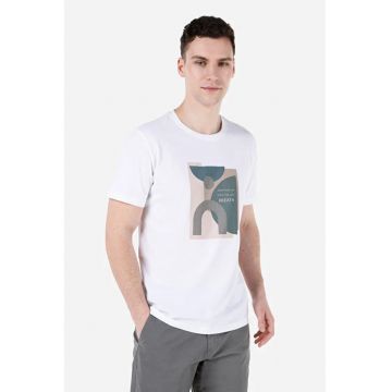 Tricou Cu Maneca Scurta De Barbati Alb Regular Fit CL1067612