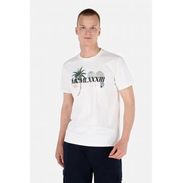 Tricou Cu Maneca Scurta De Barbati Alb Regular Fit CL1067860