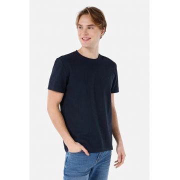Tricou Cu Maneca Scurta De Barbati Albastru Marin Regular Fit CL1067035