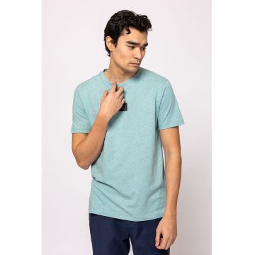 Tricou din bumbac cu decolteu la baza gatului Maska