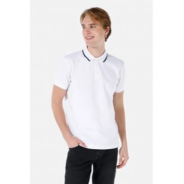 Tricou Polo Cu Maneca Scurta De Barbati Alb Regular Fit Cl1069373 8684112176741