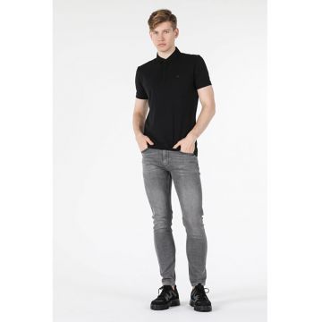 Tricou Polo Cu Maneca Scurta De Barbati Negru Slim Fit 8681597753795