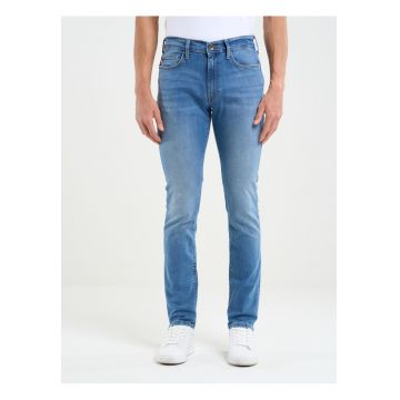 Blugi barbati  Terry 133 - conici - talie joasa - denim deschis