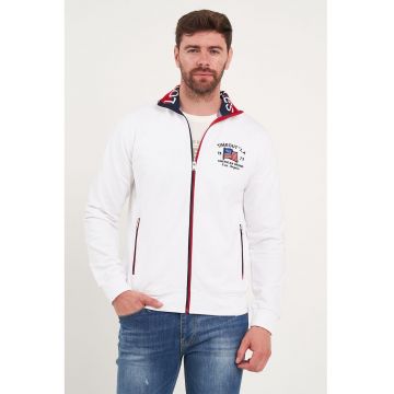 Bluza de trening de bumbac cu fermoar