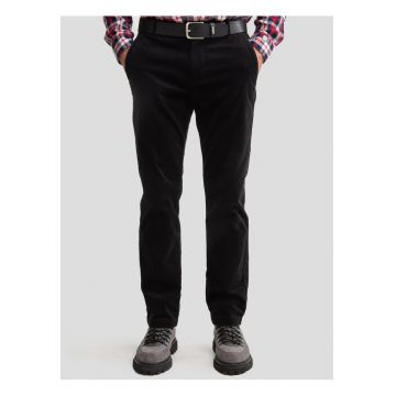 Pantaloni chino cu croiala dreapta Trevis - Negru