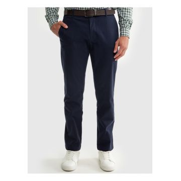 Pantaloni cu croiala dreapta Trevor - Bleumarin