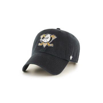 47brand șapcă NHL Anaheim Ducks culoarea negru, cu imprimeu