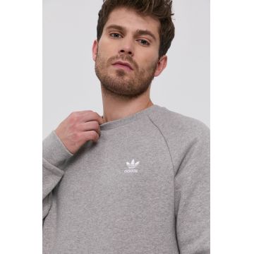 Adidas Originals Bluză H34642 bărbați, culoarea gri, material neted