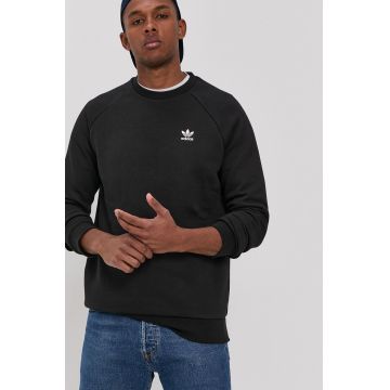 Adidas Originals Bluză H34645 bărbați, culoarea negru, material neted H34645-BLACK