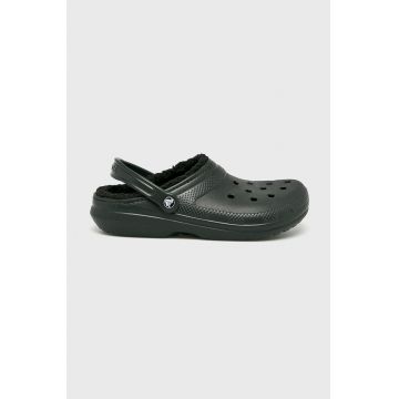 Crocs papuci 203591.CLASSIC.LINED-NAVY/CHARC