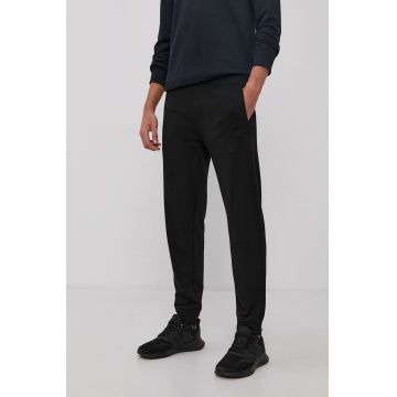 Emporio Armani Pantaloni bărbați, culoarea negru, model drept