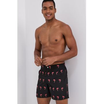 OAS Pantaloni scurți de baie culoarea negru