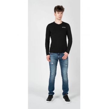 Bluza cu detaliu text pe piept -
