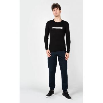 Bluza cu imprimeu logo pe piept -