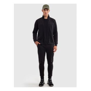Pantaloni sport cu buzunare cu fermoar - Negru