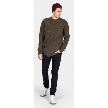 Pulover cu fermoar decorativ -