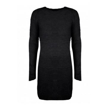 Pulover Tricotat Cu Maneca Lunga -