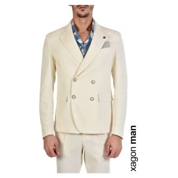 Sacou slim fit cu doua randuri de nasturi - 50