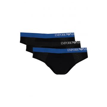 Set de chiloti cu banda logo in talie - Negru -