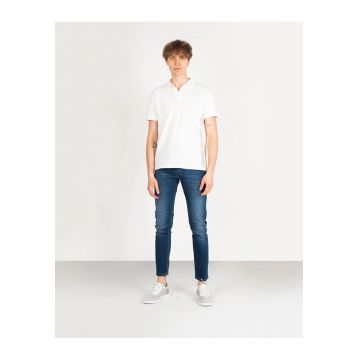 Tricou cu guler polo si imprimeu text -