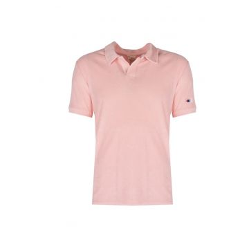 Tricou polo roz somon -