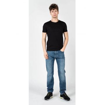 Tricou regular fit cu logo brodat -