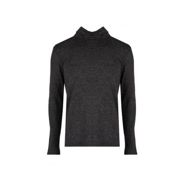 Bluza cu maneci raglan si guler mediu -