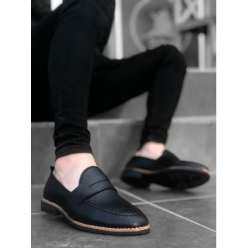 Mocasini barbati negri  tapla subtire  piele eco  comozi 12220 N1–1