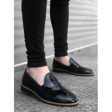 Mocasini barbati negri  tapla subtire  piele eco  comozi 12221 N3.N4-1