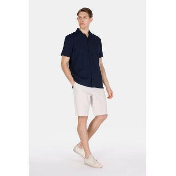 Pantaloni scurti din amestec de in cu talie ajustabila