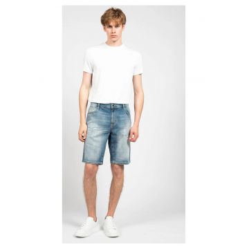 Pantaloni scurti din denim cu aspect deteriorat Dave