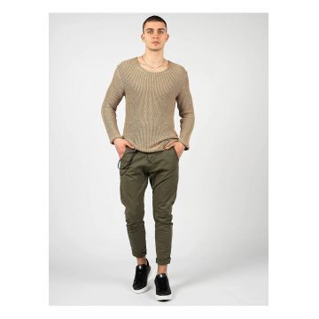 Pantaloni slim fit cu garnitura decorativa detasabila