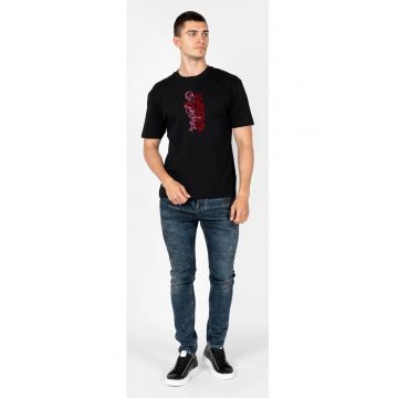 Tricou cu imprimeu grafic frontal -