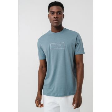 Tricou regular-fit cu logo brodat