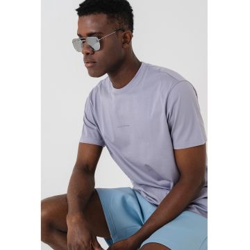 Tricou regular-fit cu model uni