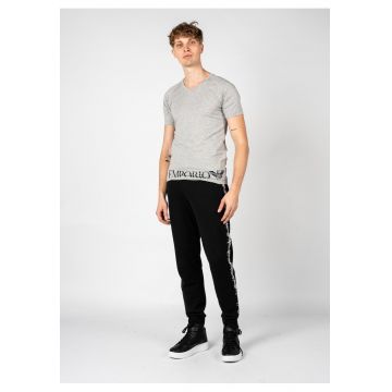 Tricou slim fit cu decolteu in V -