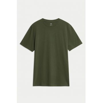 Tricou uni cu decolteu rotund