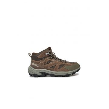 Bocanci trekking barbati  303952723 - Piele ecologica - Maro - Maro