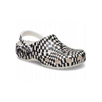 Saboti Barbati - Classic Warped Checker 211007 Clog - Alb Saboti Barbati - Classic Warped Checker 211007 Clog - Alb