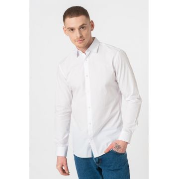 Set de camasi slim fit cu guler amplu Joe - 2 piese - Alb/Negru