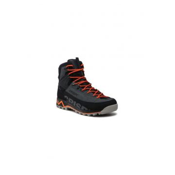 Bocanci trekking barbati  301063520 - Piele naturala - Negru