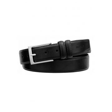 Curea barbati  Elegance Collection - piele naturala - negru - 3.5cm - 115 cm