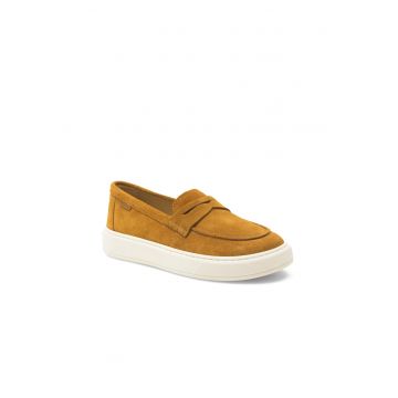 Mocasini copii -  401216 - Piele intoarsa - Maro