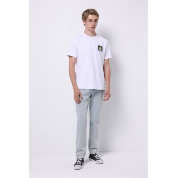 Blugi regular-fit din bumbac cu talie medie