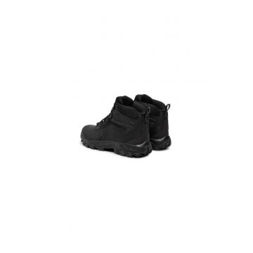 Bocanci trekking barbati  303978198 - Piele naturala - Negru