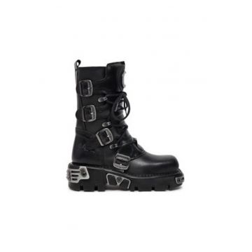 Ghete barbati  piele ecologica - negru - 46